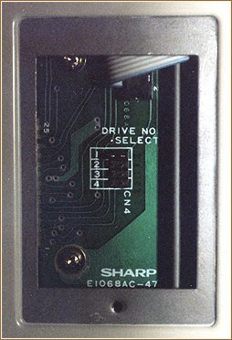 MZ-1F19: Drive select jumper on the left housing site