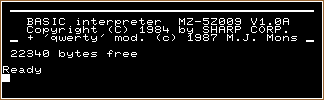 Modified S-BASIC MZ-5Z009