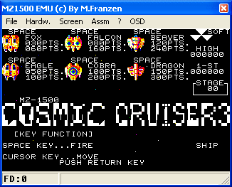MZ-1500 screenshot