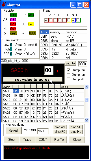 Changing a memory value
