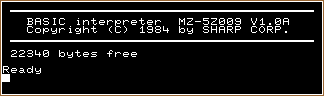 S-BASIC MZ-5Z009 V1.0A