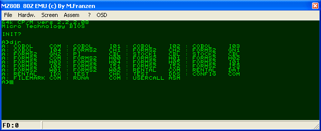 CPM on the MZ-80B