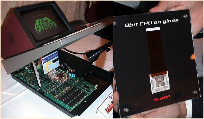SHARP Z80 CPU on glass