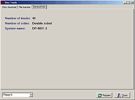 The general info panel