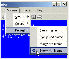 Setup for the refresh interval