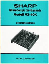 MZ-40K Bedienungsanleitung