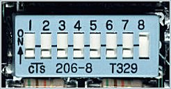 DIP settings for 1st data memory card