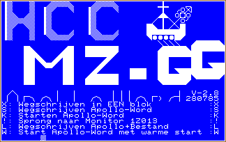 Intro screen of the Apollo Word Processor