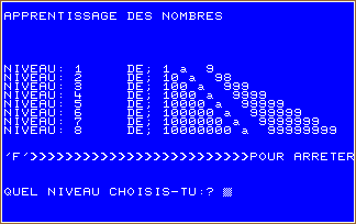 APPRENTISSAGE DES NOMBRES screen shot