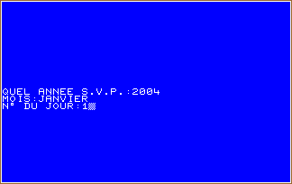 Calendrier screen shot