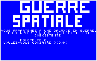 GUERRE SPATIALE screen shot