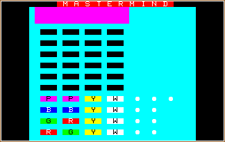 Mastermind screen shot