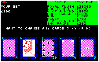 MZ-700 POKER screen shot