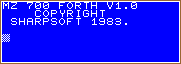 SHARPSOFT MZ 700 FORTH
