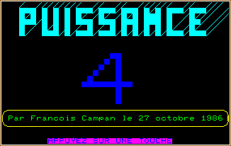 PUISSANCE 4 screen shot