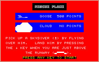 RESCUE PLANE screen shot