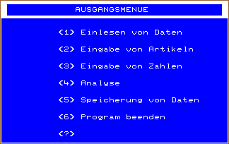 The selection screen of SPA DATA