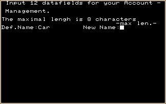 Example screenshot of the Account Management