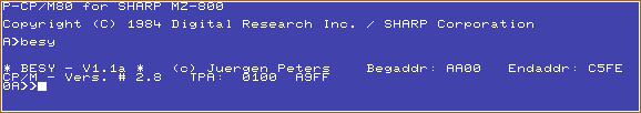 BESY 1.1a CP/M