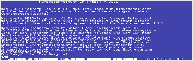 BESY 1.1 documentation CP/M