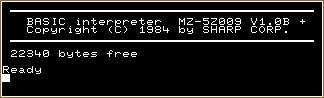 S-BASIC MZ-5Z009 V1.0B