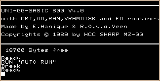 MZ-800 Universal Basic V4.0 by Ernst Hanique