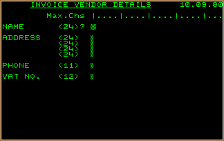 INVOICING screen shot