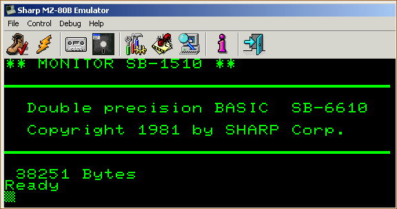 Sample screenshot of SB-6610 execution