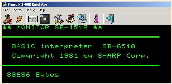 Sample screenshot of SB-6510 execution
