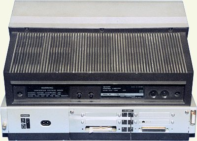 MZ-80B rear view with expansion unit MZ-80EU, floppy interface and IBV Universal Printer Interface ( for MZ-80A / MZ-80B )