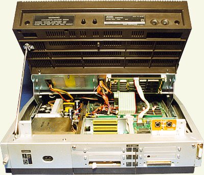 MZ-80B opened; with MZ-80EU Expansion Unit