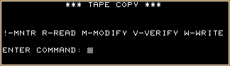 TAPE COPY screen shot